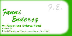 fanni endersz business card